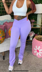 Lavender scrunch yoga pants