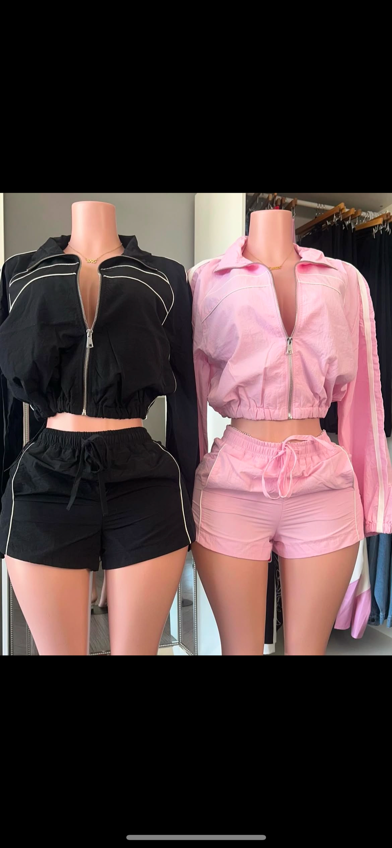 Black windbreaker set 🖤
